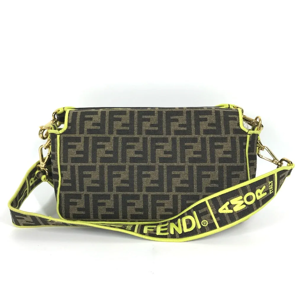 FENDI Shoulder Bag 8BR600 canvas Brown Zucca Mamma Bucket
