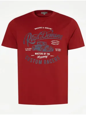 George Red Road Demons Graphic Mens T-Shirt