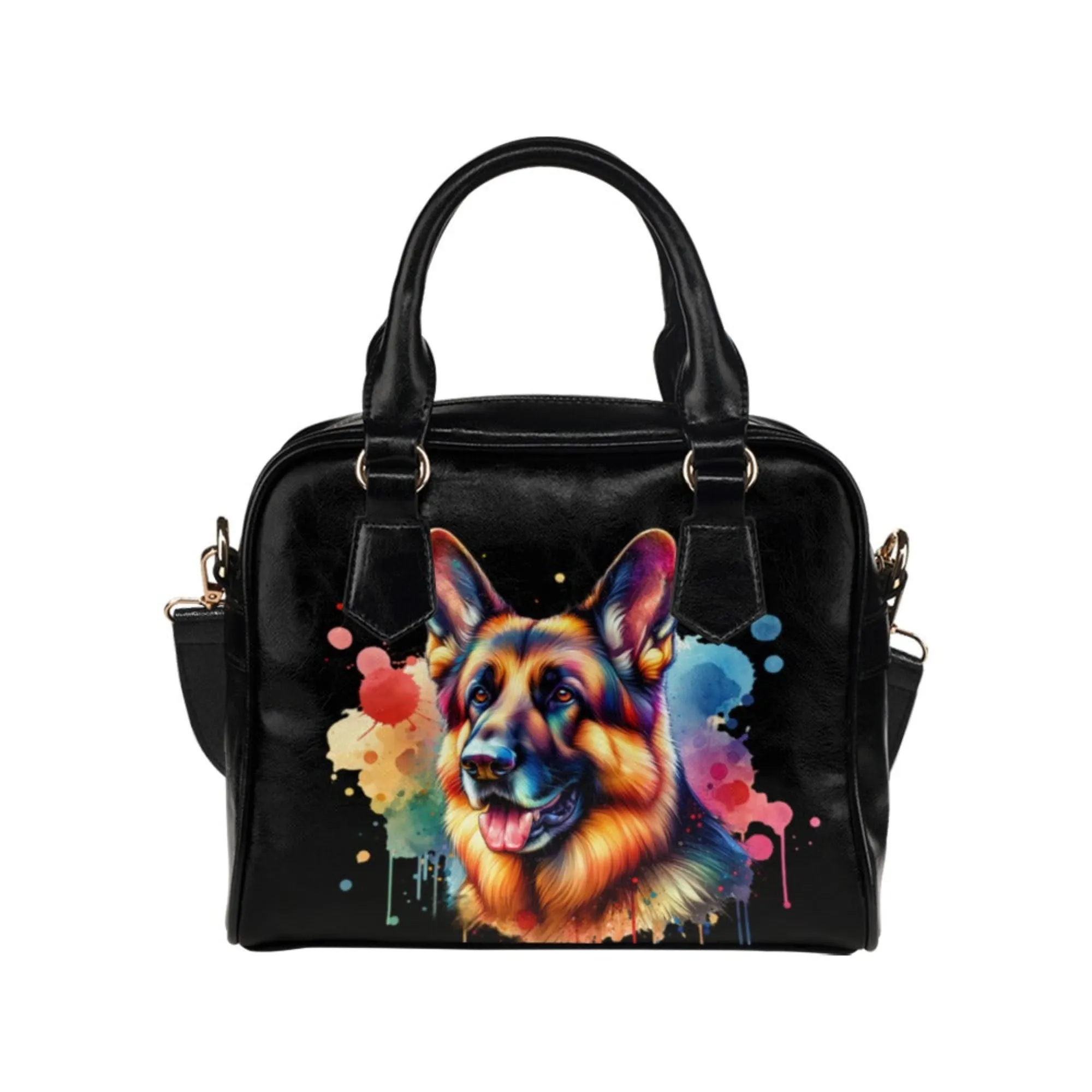 German Shepherd Shoulder Bag - Watercolor
