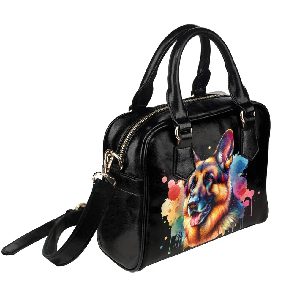 German Shepherd Shoulder Bag - Watercolor