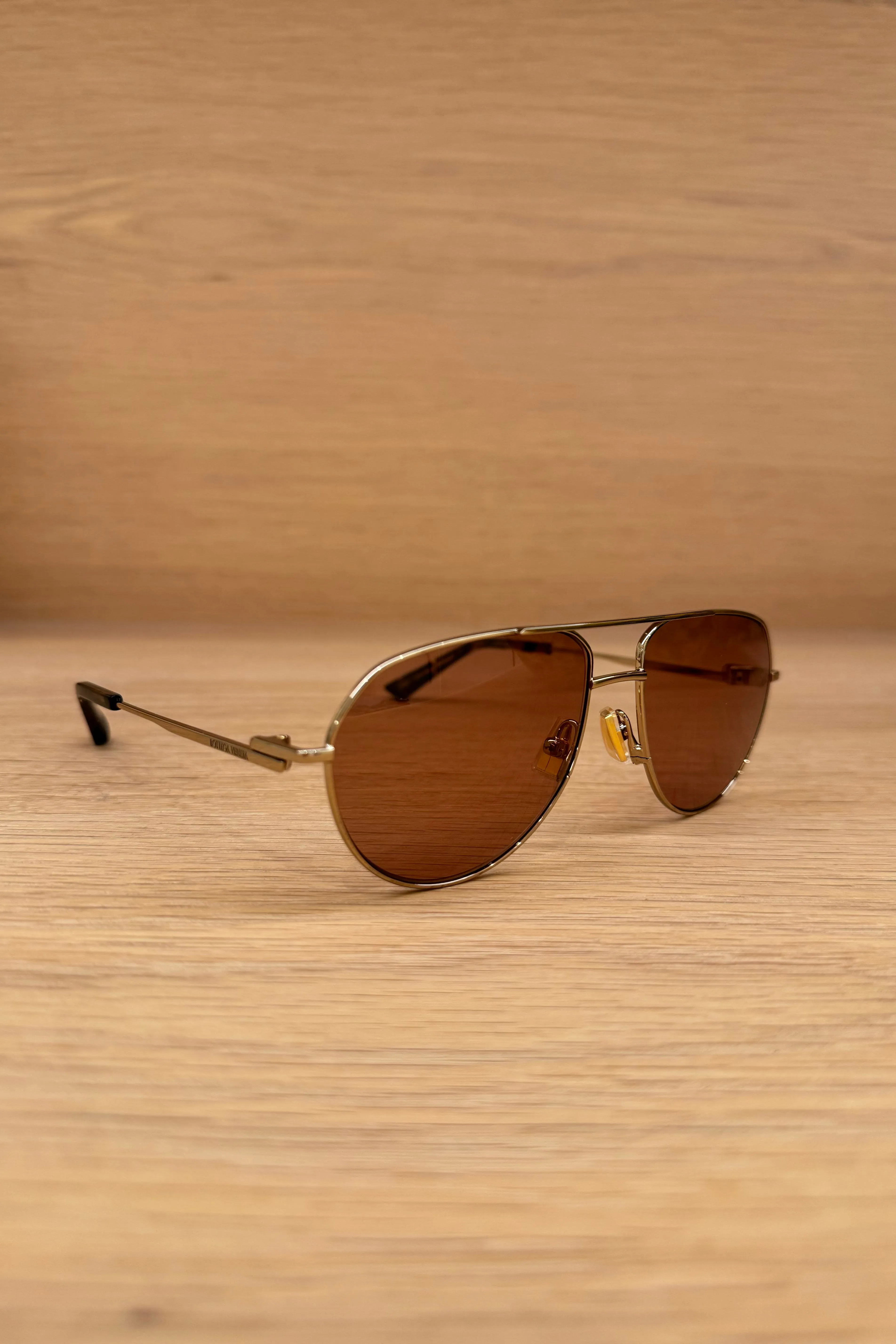 GOLD AVIATOR METAL SUNGLASSES BV1302S