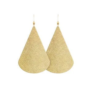 Gold Luster Belle Leather Earrings