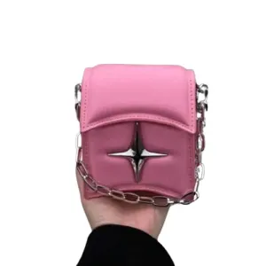 Gothic Cross Faux Leather Small Chain Shoulder Bag