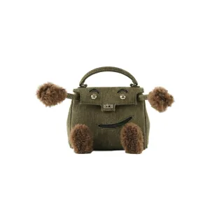 Grey Canvas Mini Doll Bag