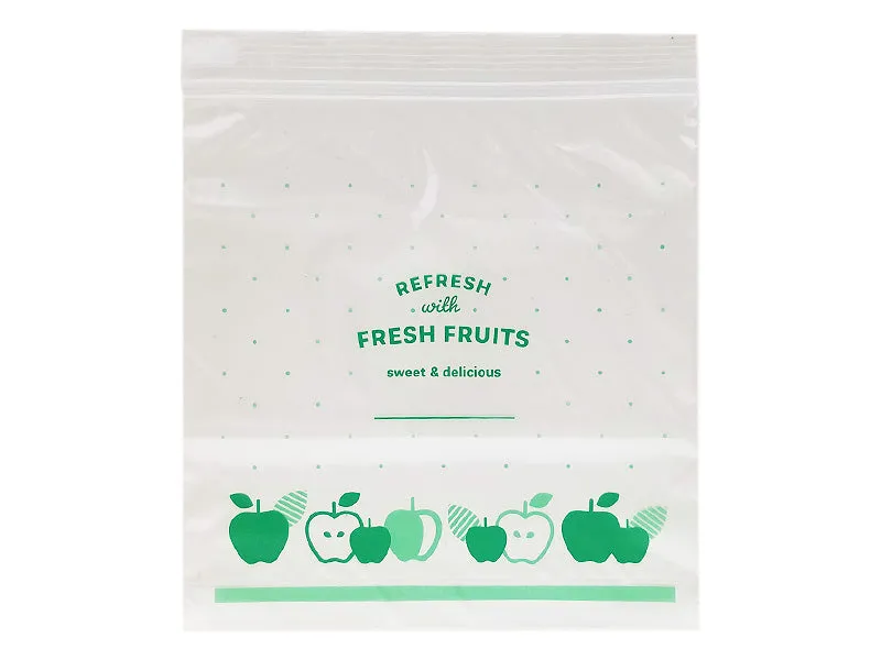 Gusseted Double Zipper Freezer Bag Fresh Fruits 10.26in x 1.03ft x 1.96in