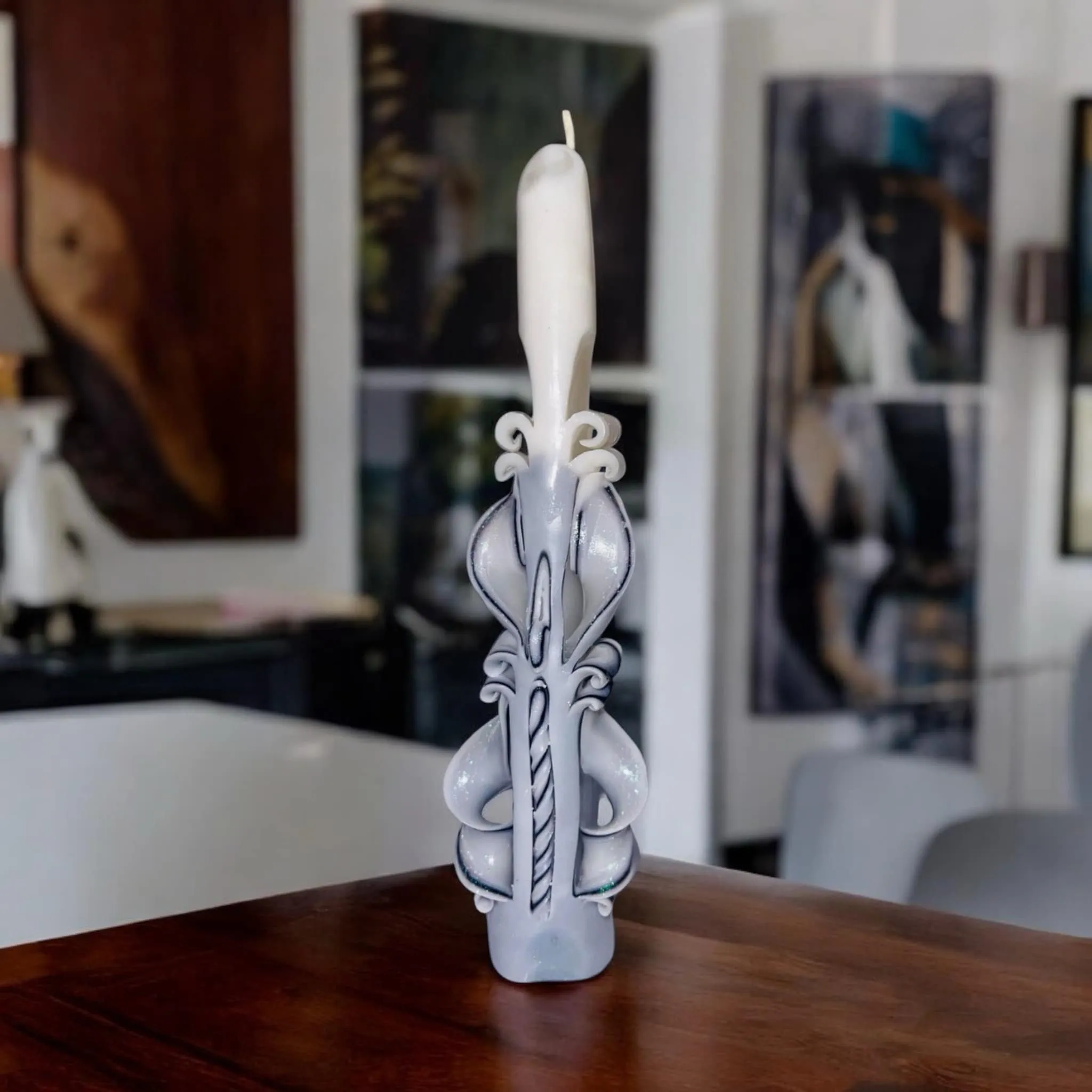 Handmade Carved Tapper Candles -Creative Design