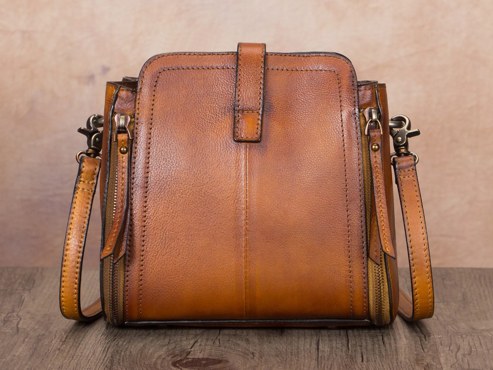 Handmade Vintage Crossbody Bag Leather Handbag