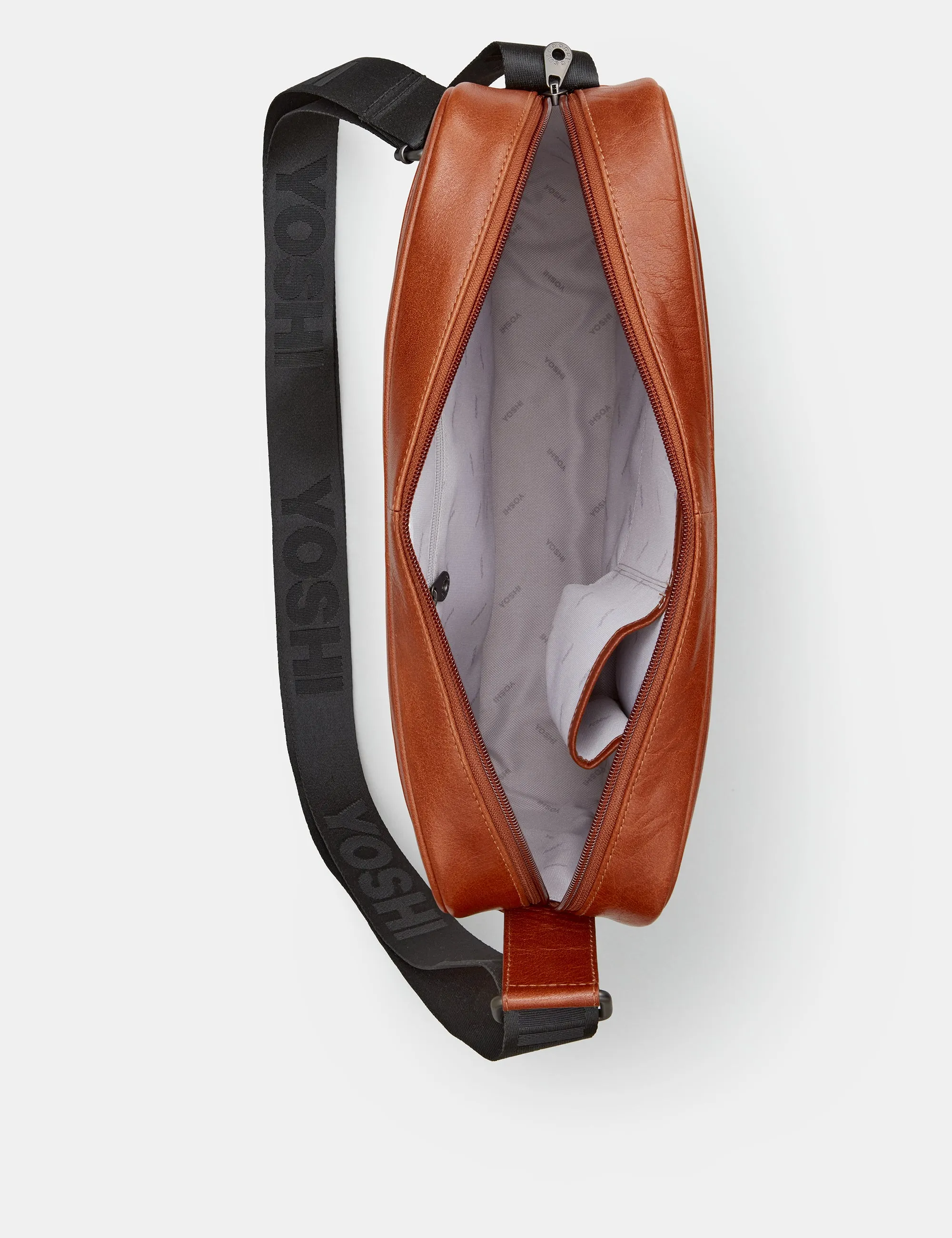 Harris Tweed & Brown Leather Messenger Bag