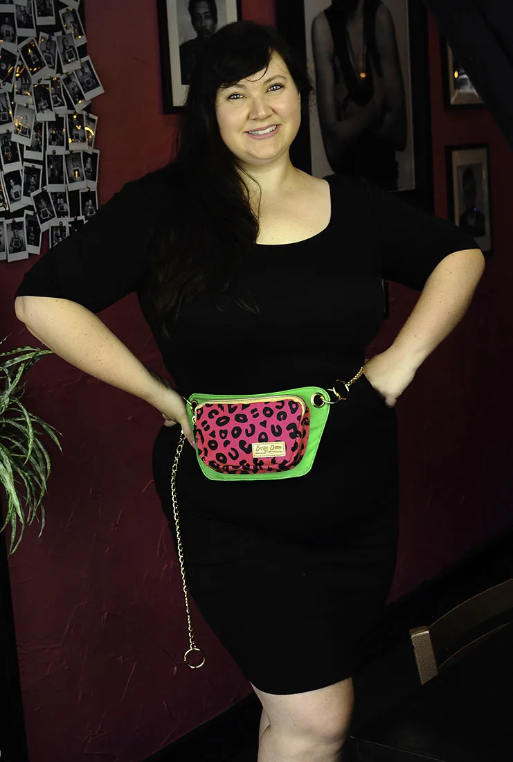 Hot Pink Electric Leopard Lisa Convertible Crossbody/Belt Bag