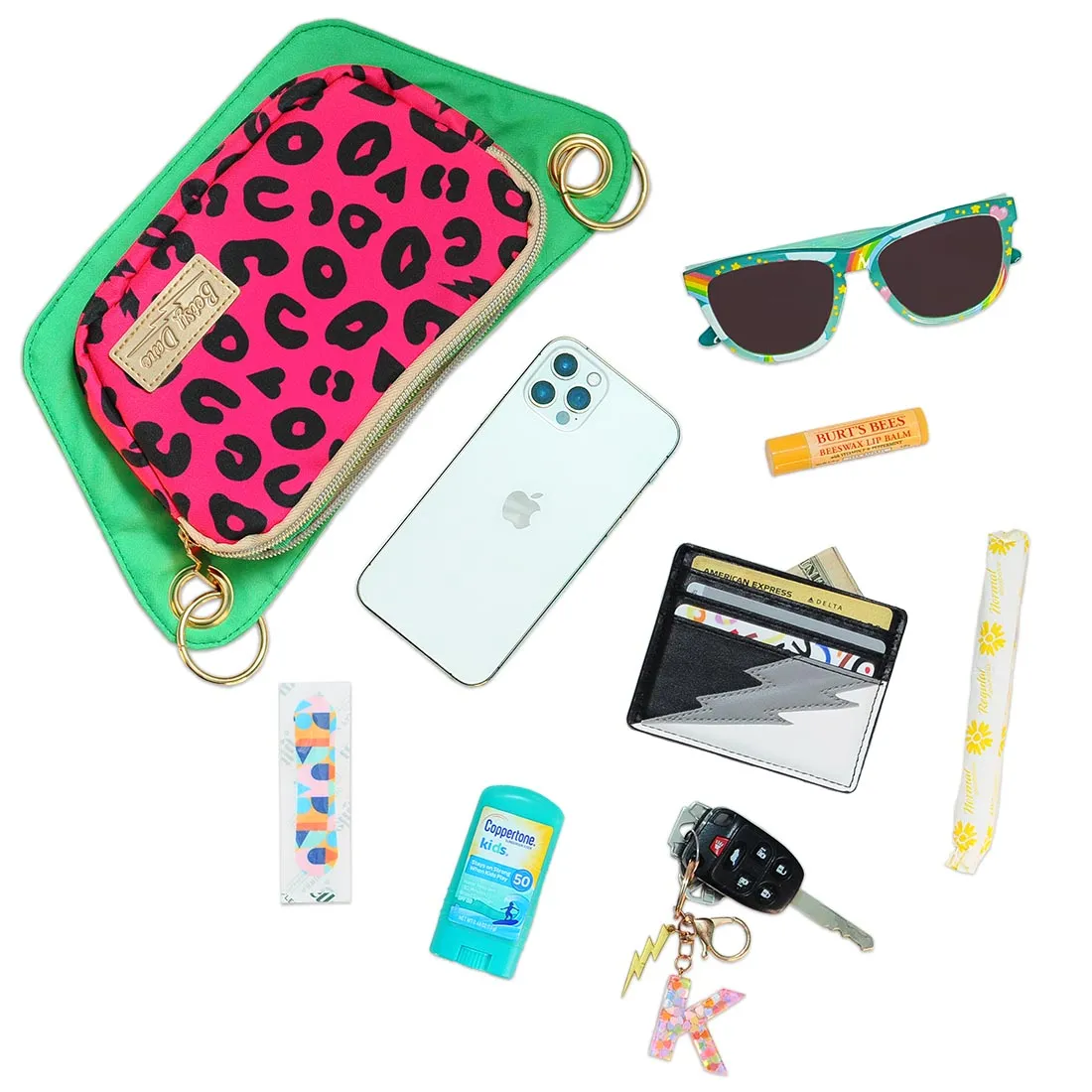 Hot Pink Electric Leopard Lisa Convertible Crossbody/Belt Bag