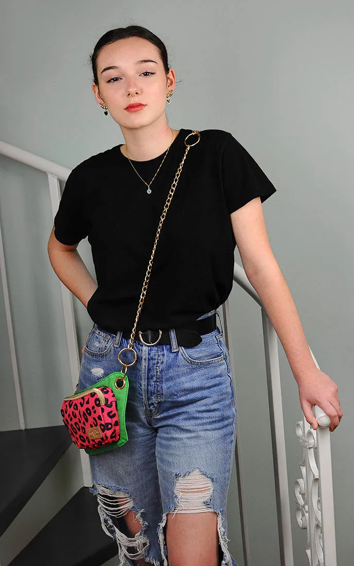 Hot Pink Electric Leopard Lisa Convertible Crossbody/Belt Bag