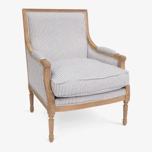 Hudson Florida Chair Ticking On Oak
