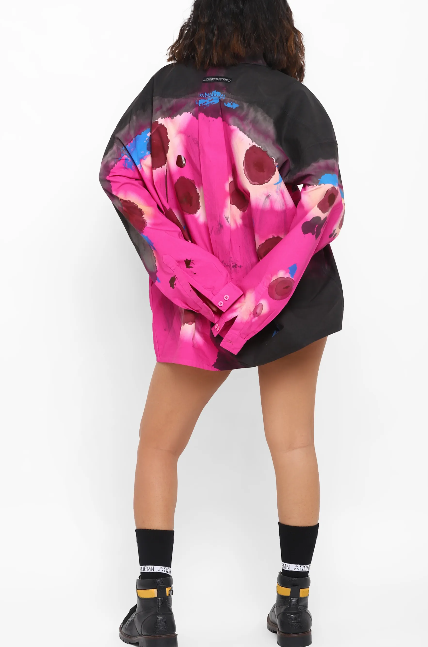 Huemn Blood Washed Shirt (Hot Pink)