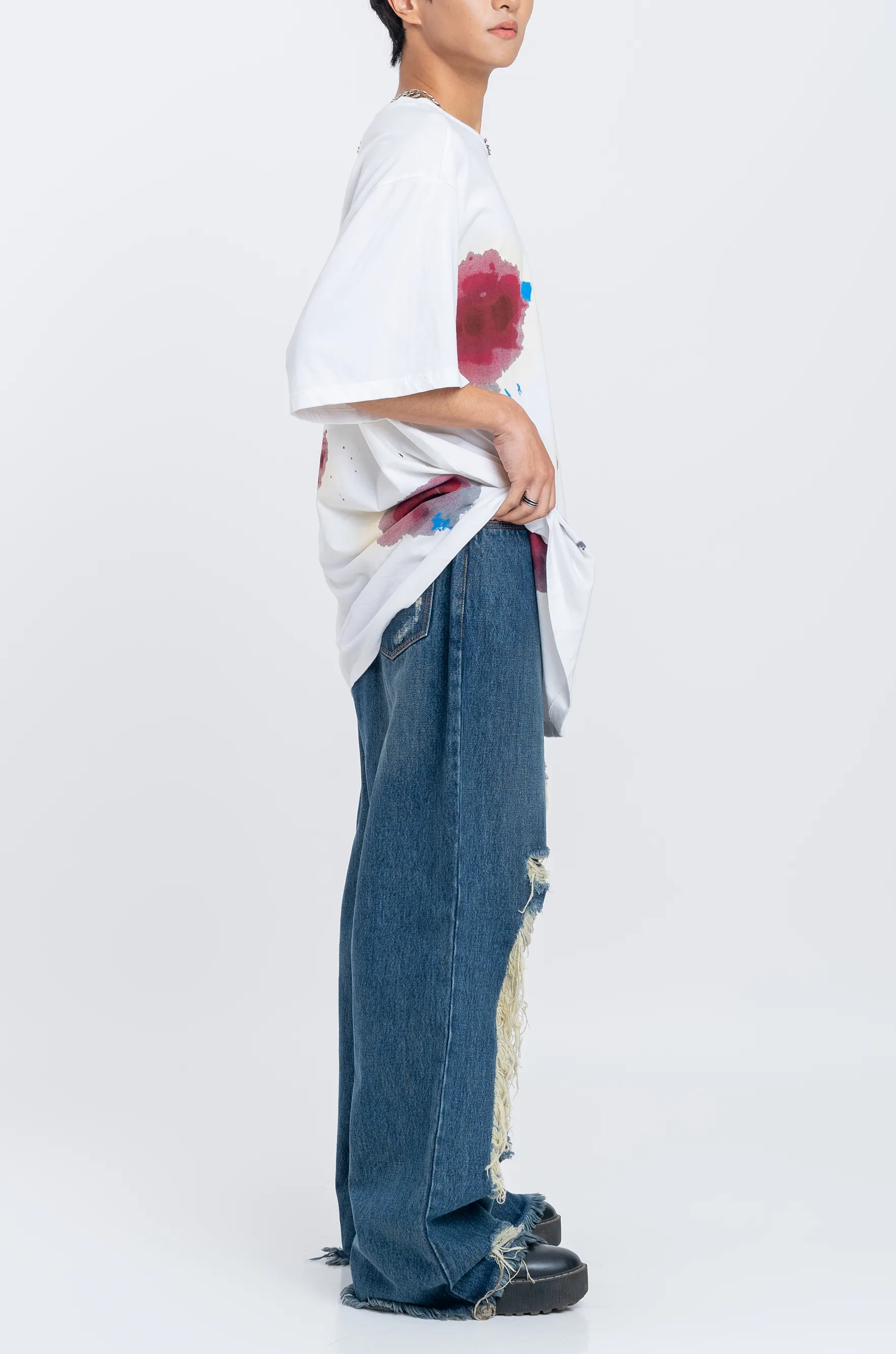 Huemn Blood Washed T-Shirt (White)