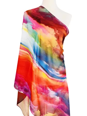JC022855 Orange-Blue Multicolor Sea of Clouds Scarf