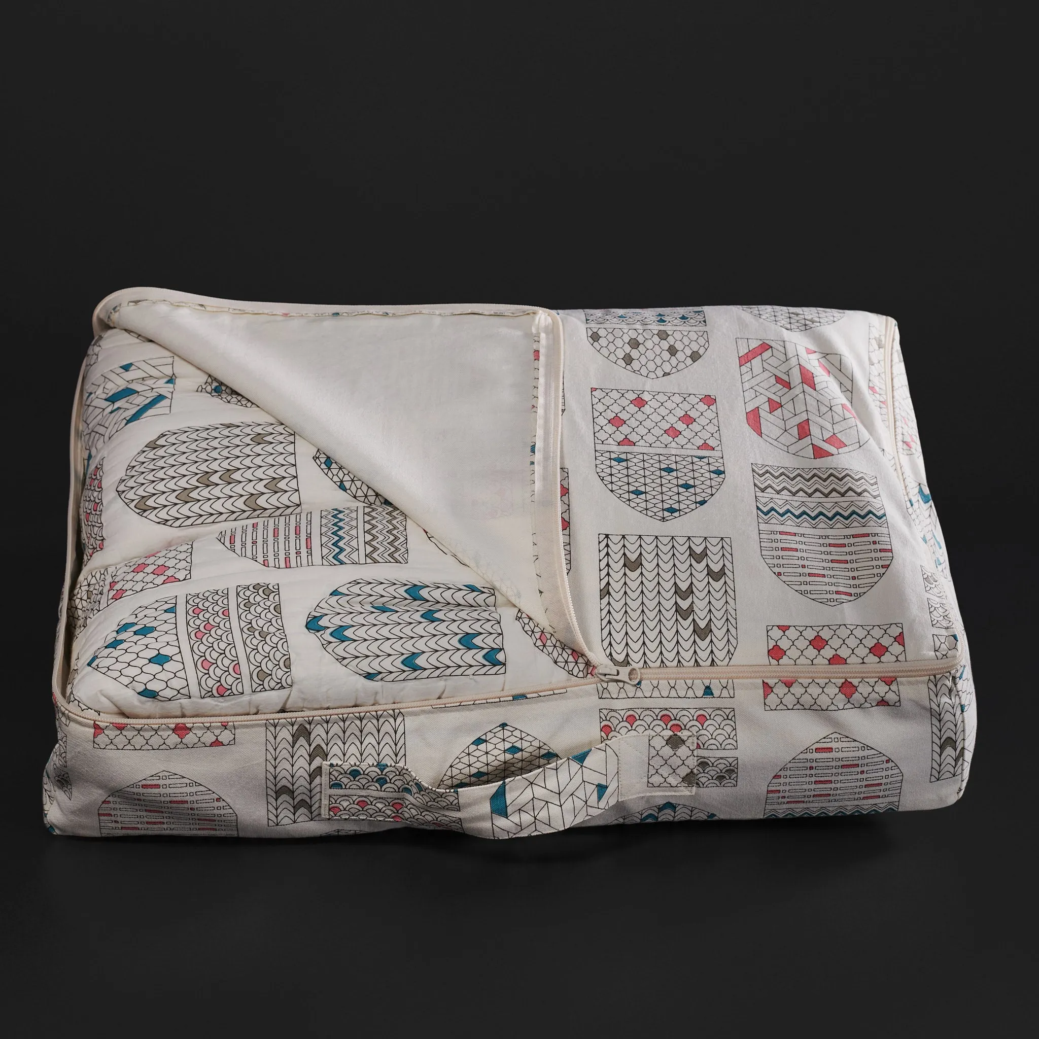 Jharokha Pink & Blue Reversible Razai