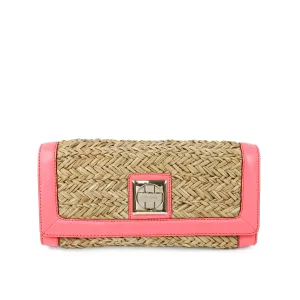 Kate Spade Raffia Clutch Pink