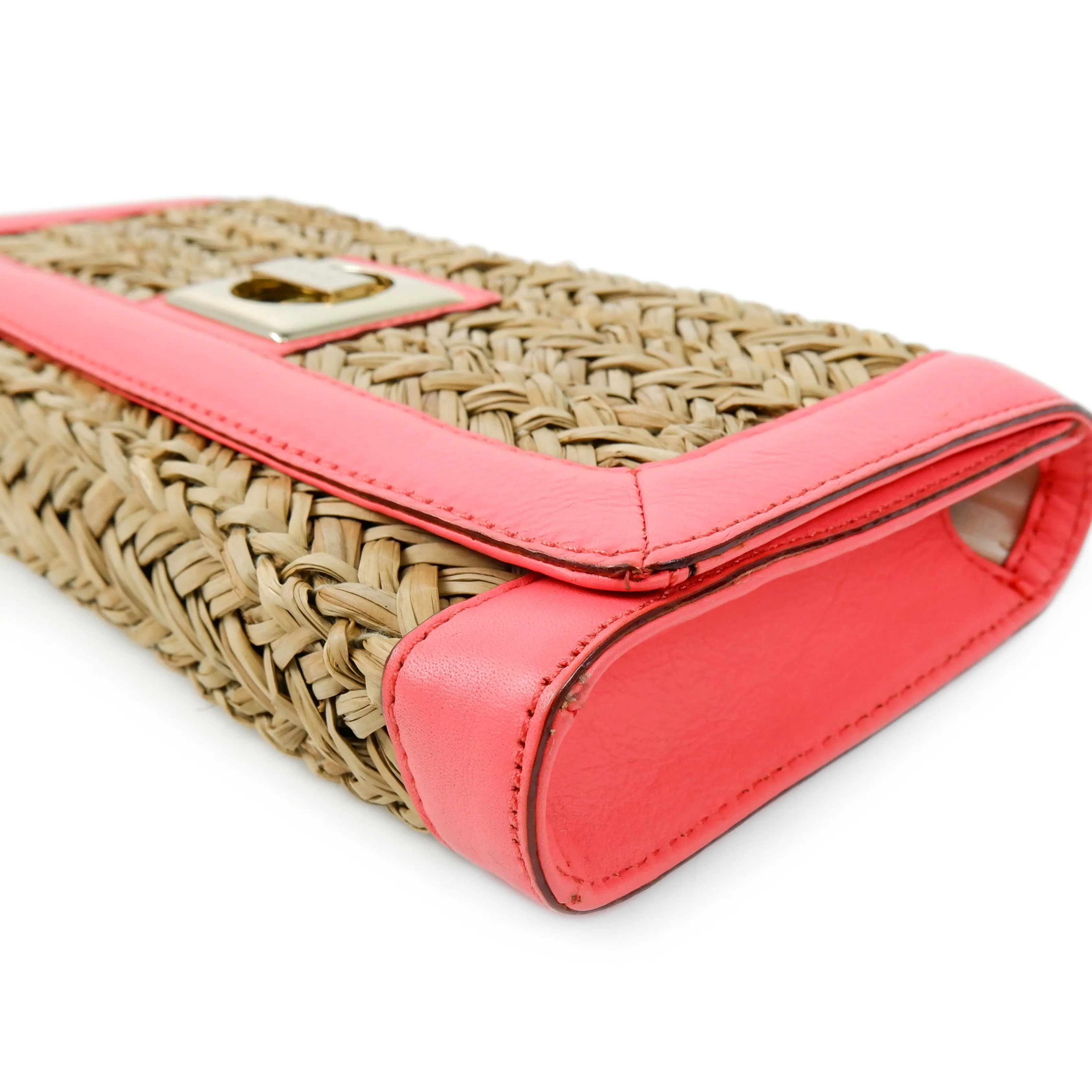 Kate Spade Raffia Clutch Pink