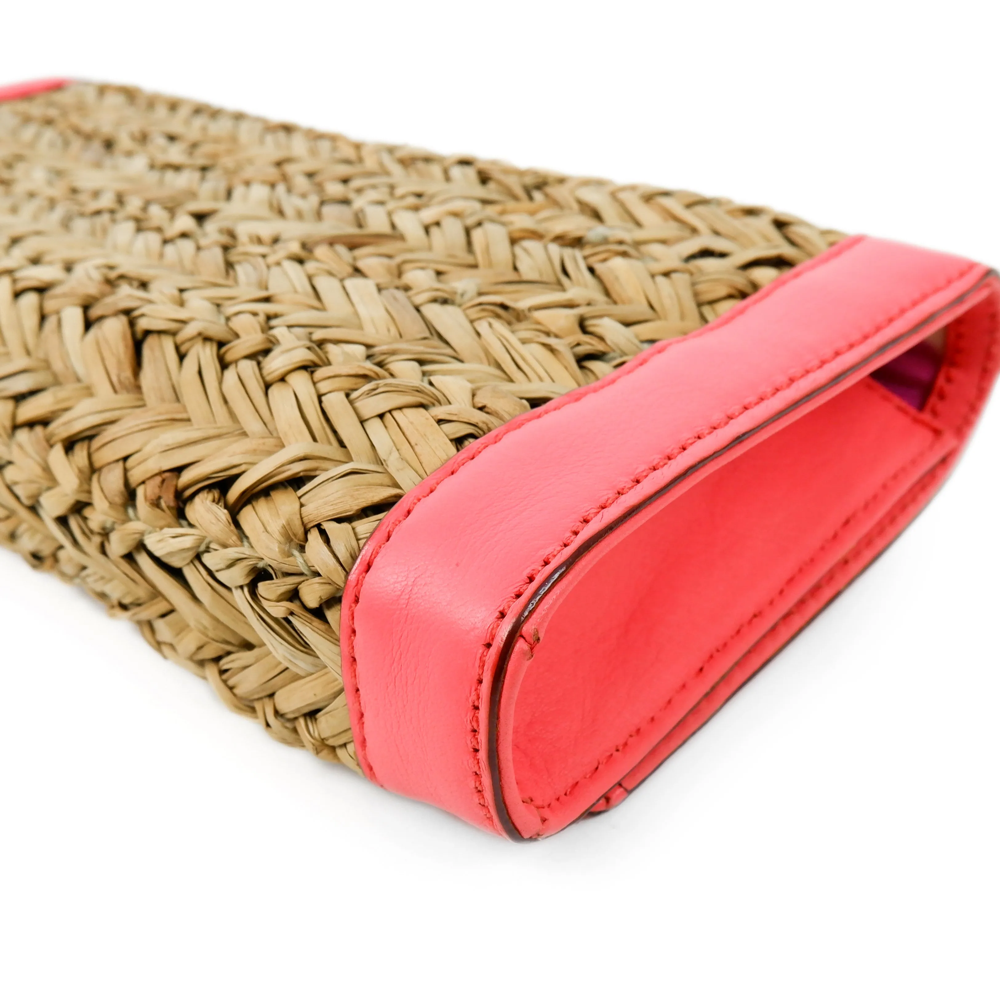 Kate Spade Raffia Clutch Pink
