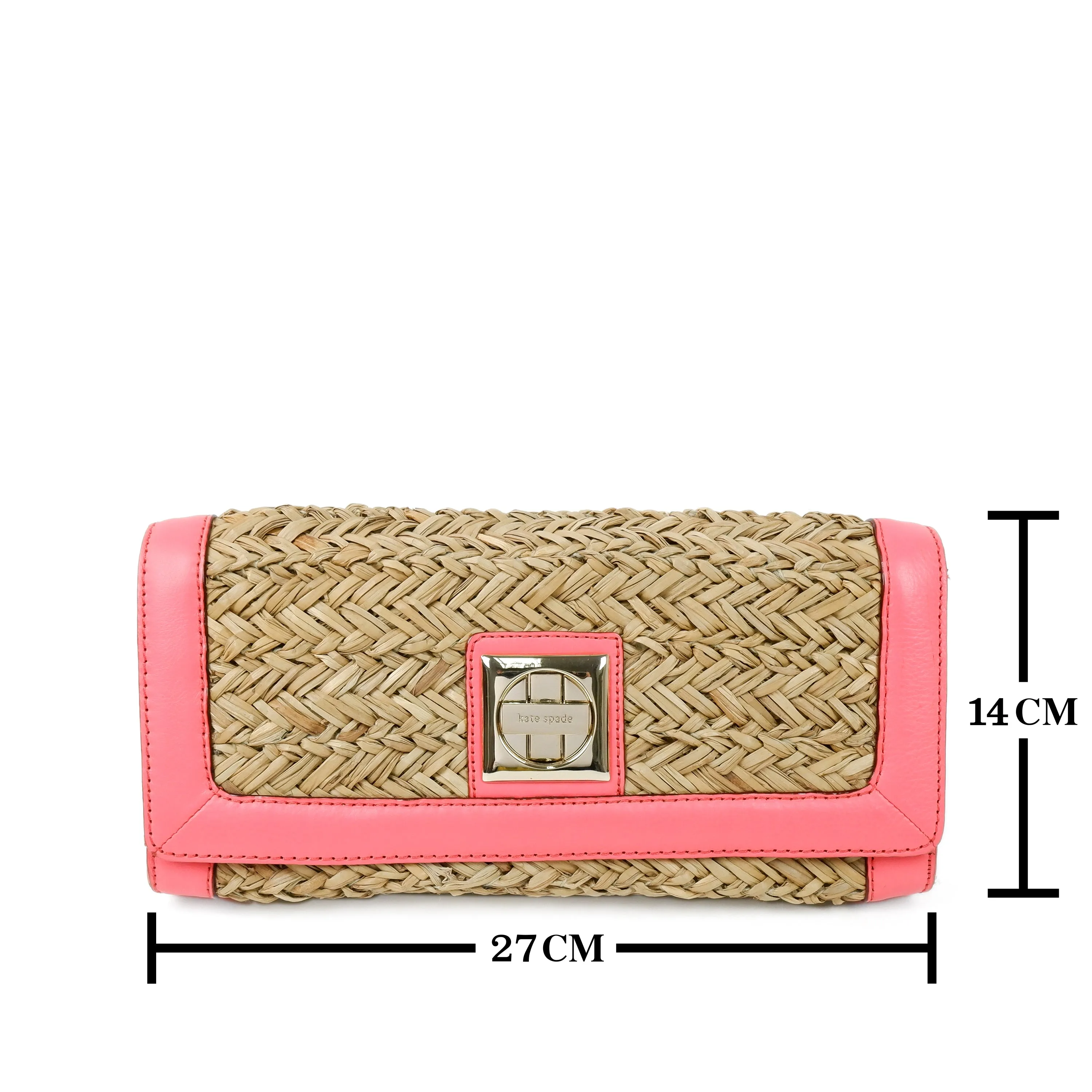 Kate Spade Raffia Clutch Pink