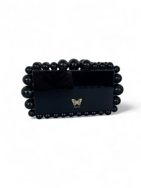 Kira Red Acrylic Pearl Clutch Bag By Nikoza Collection