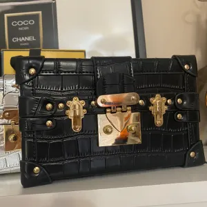 Kristina Leather Gold Trunk Purse - Limited Edition