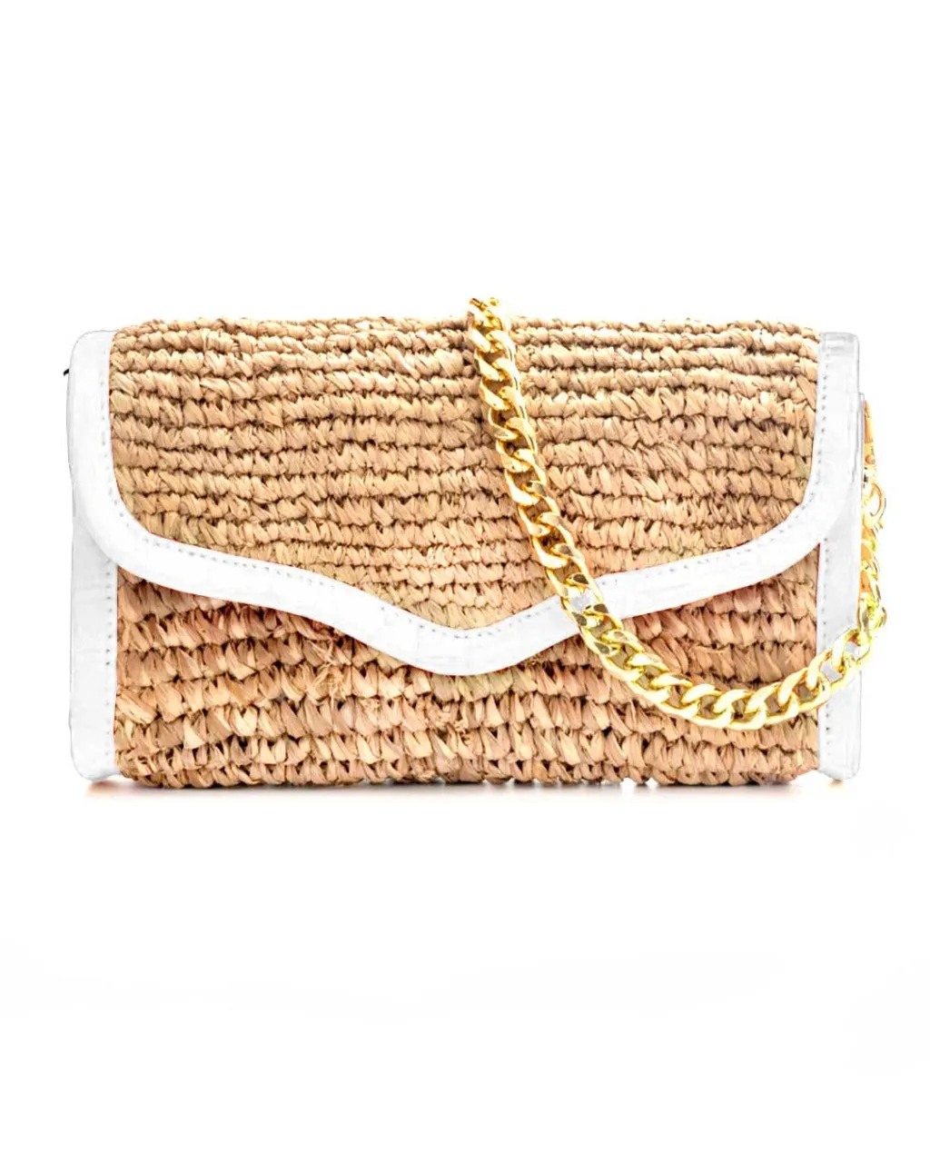 LADY RAFFIA SHOULDER BAG | WHITE
