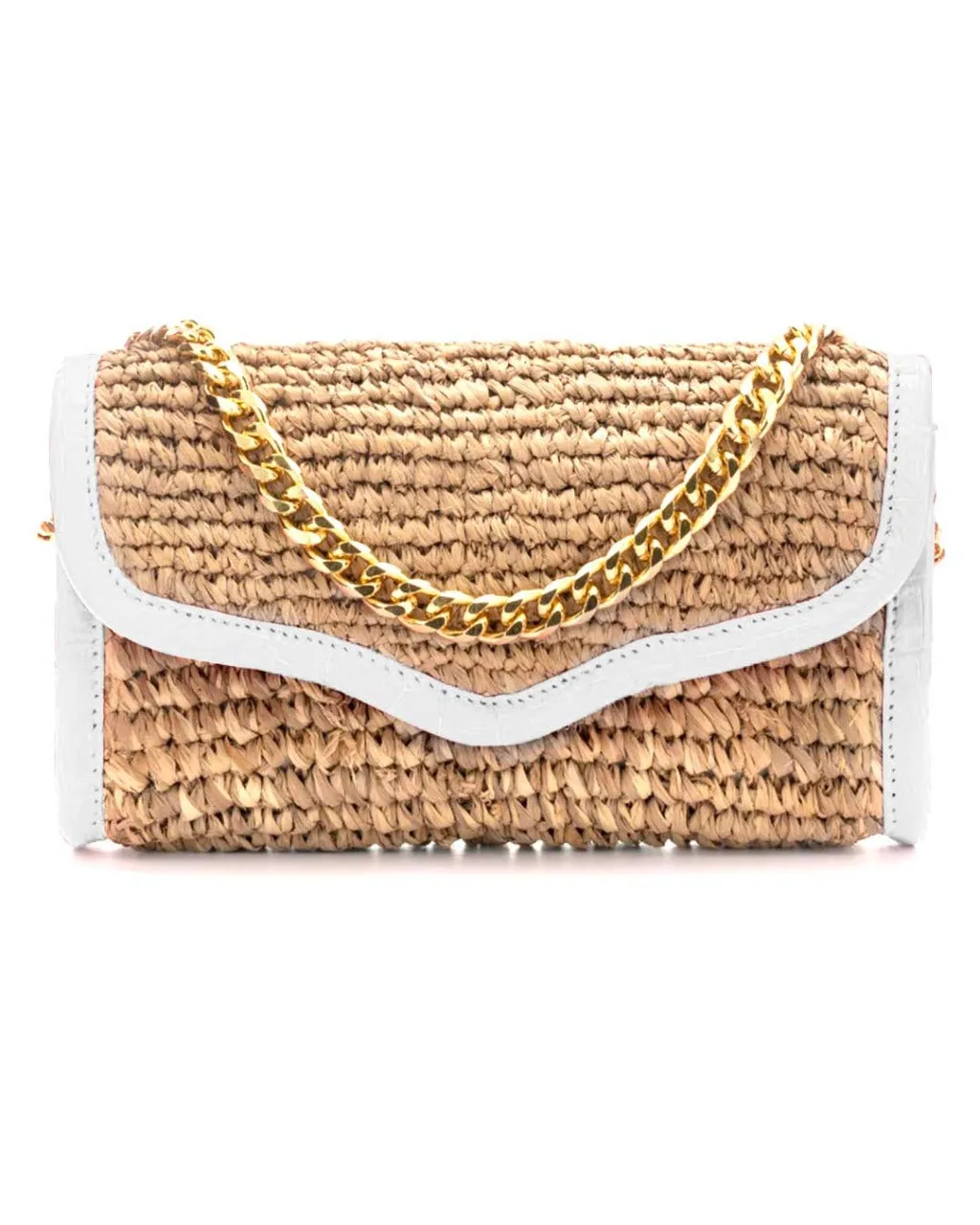 LADY RAFFIA SHOULDER BAG | WHITE