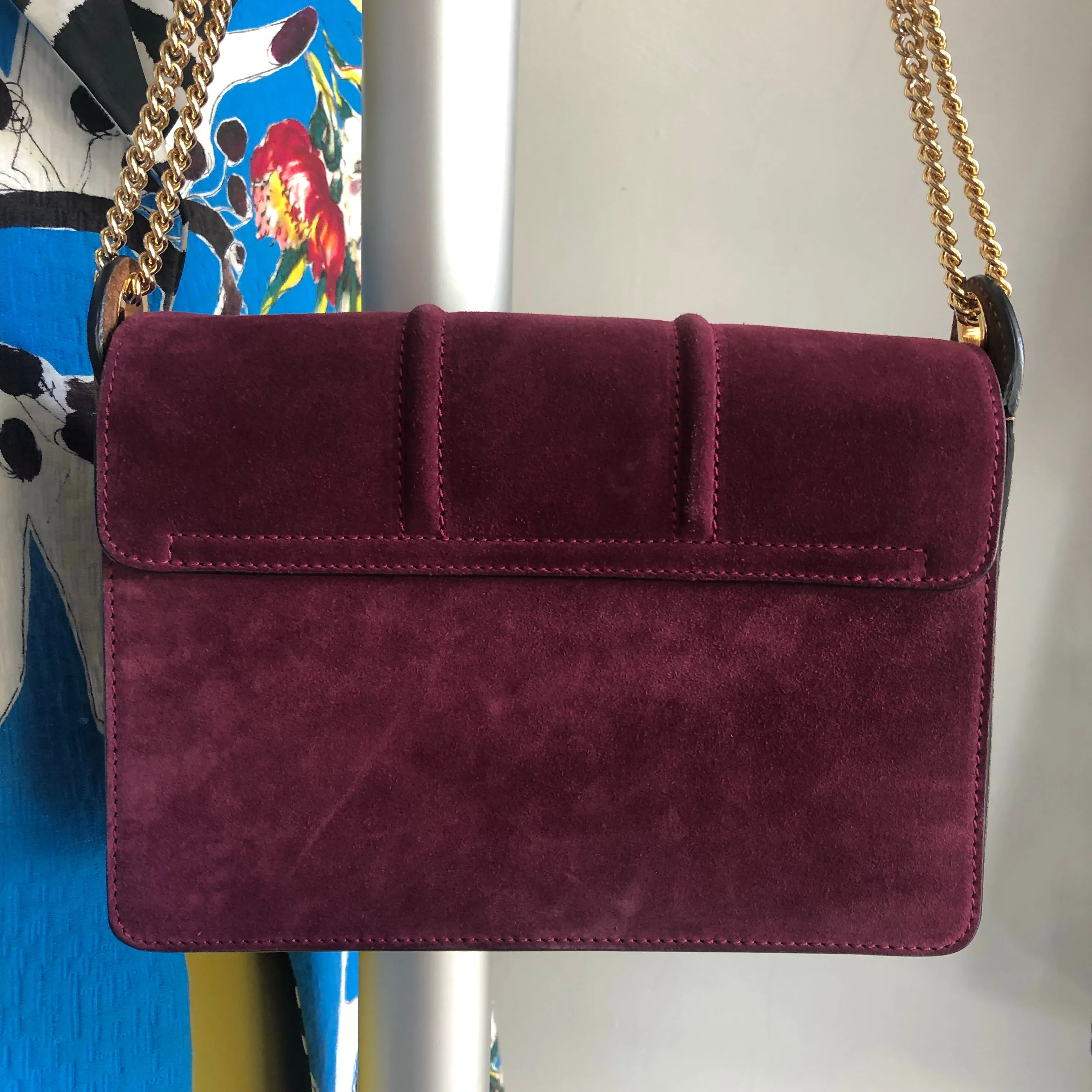 Lanvin suede colour block Ji Ji bag