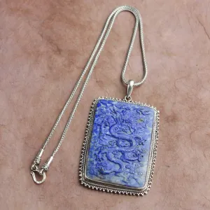 Lapis Dragon Necklace