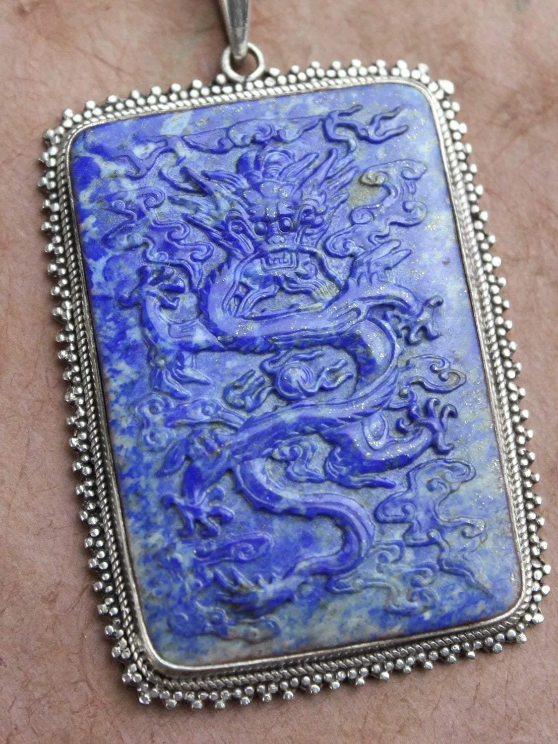 Lapis Dragon Necklace