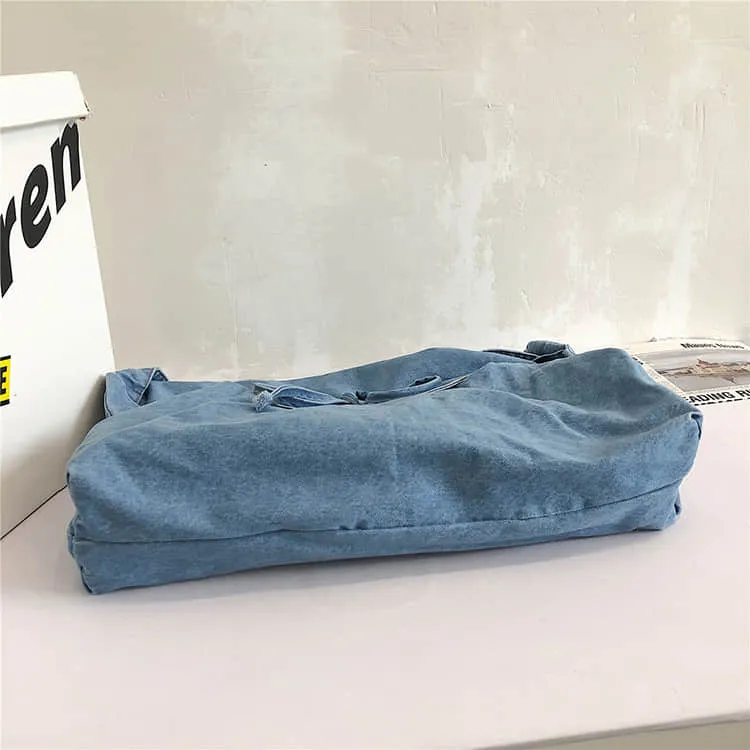 Large-capacity denim bag