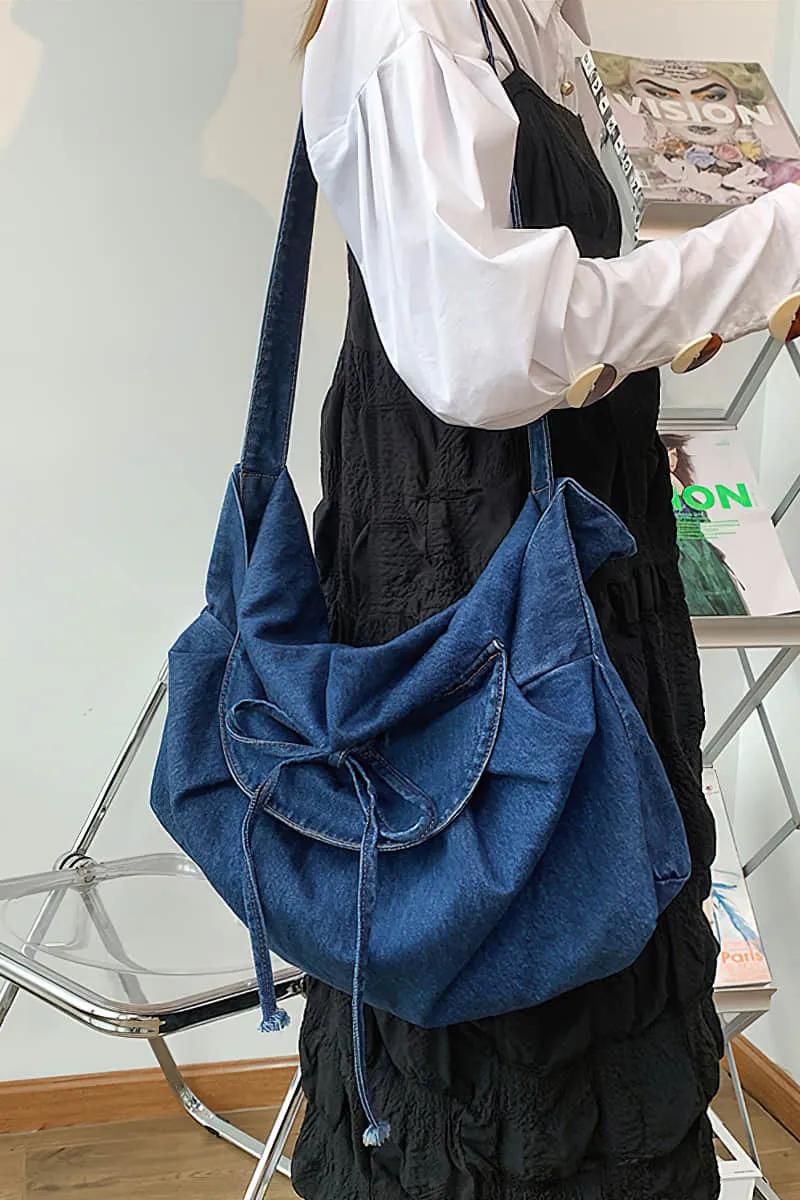Large-capacity denim bag
