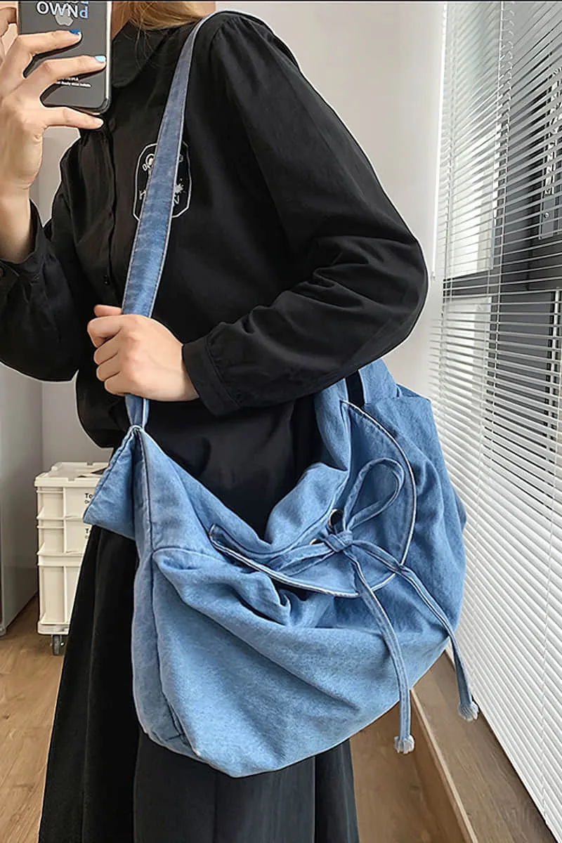 Large-capacity denim bag