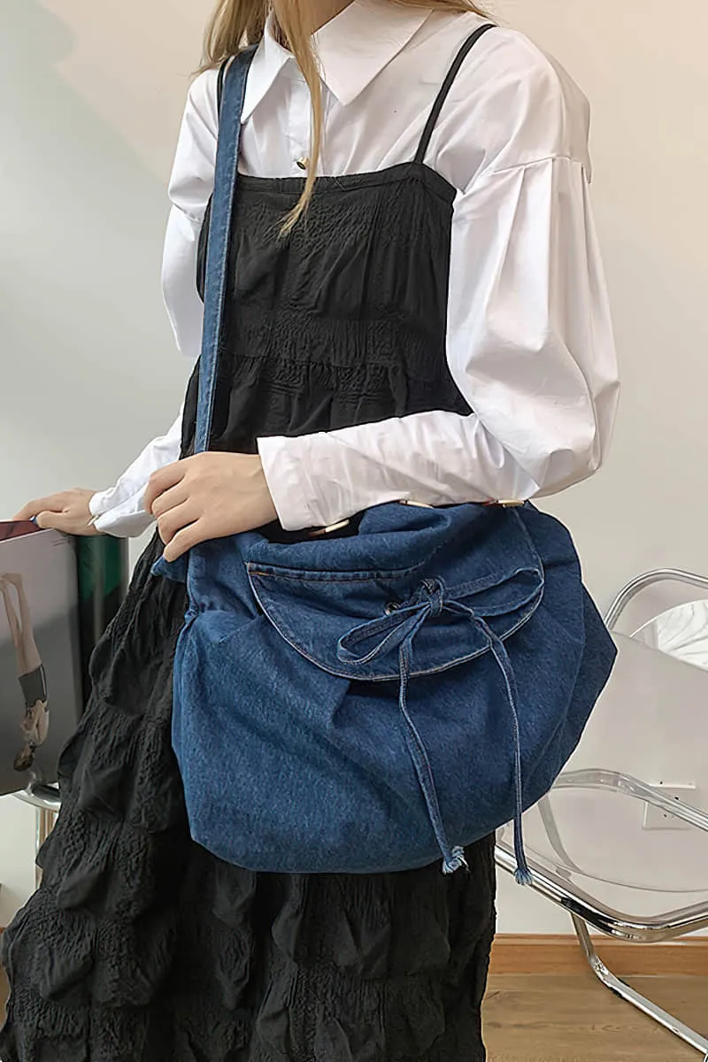 Large-capacity denim bag
