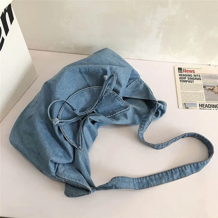 Large-capacity denim bag