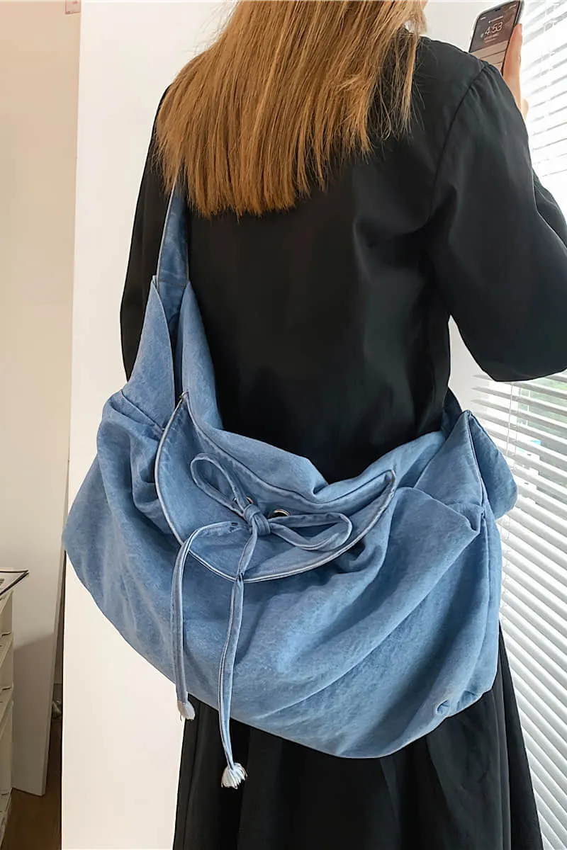 Large-capacity denim bag
