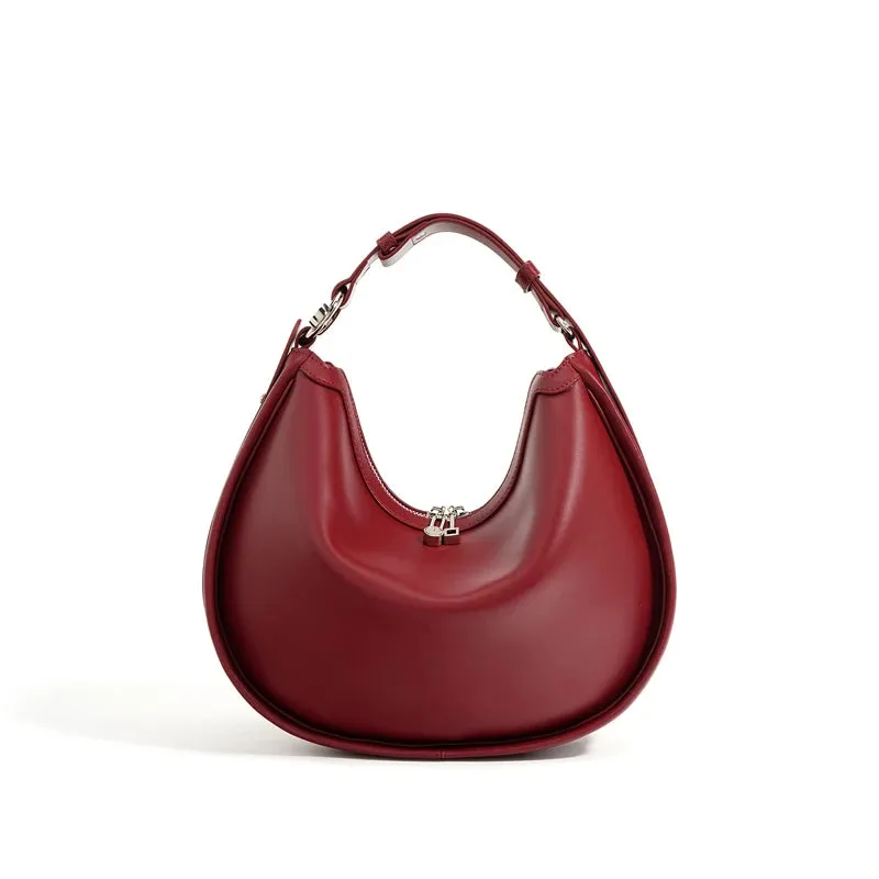 Leather Female Fashion Pouch Lady Minimalist Underarm Shoulder Bag