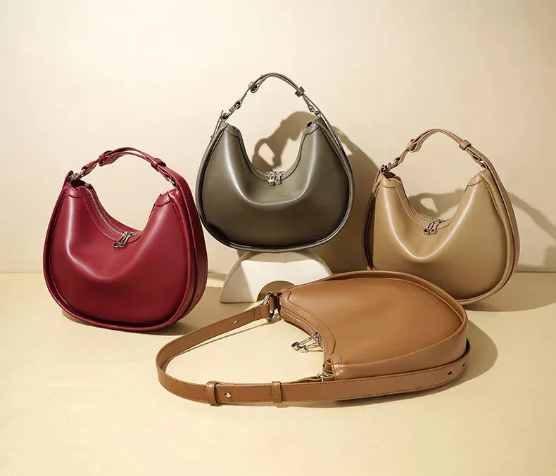 Leather Female Fashion Pouch Lady Minimalist Underarm Shoulder Bag