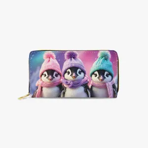 Long Type Zipper Purse - Christmas, Penguins