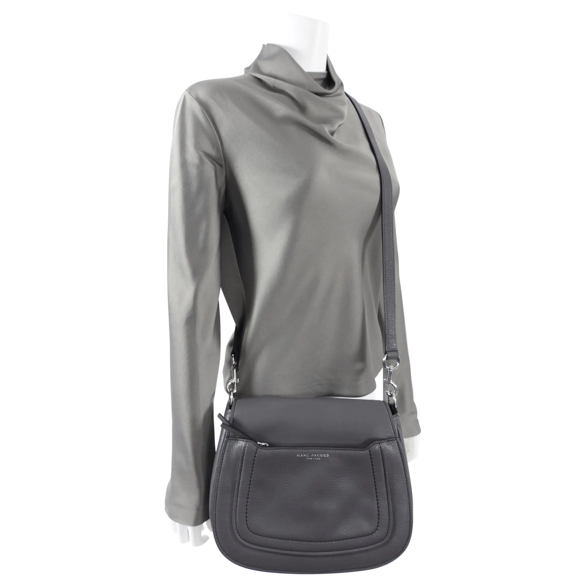 Marc Jacobs Grey Empire City Crossbody Messenger Bag
