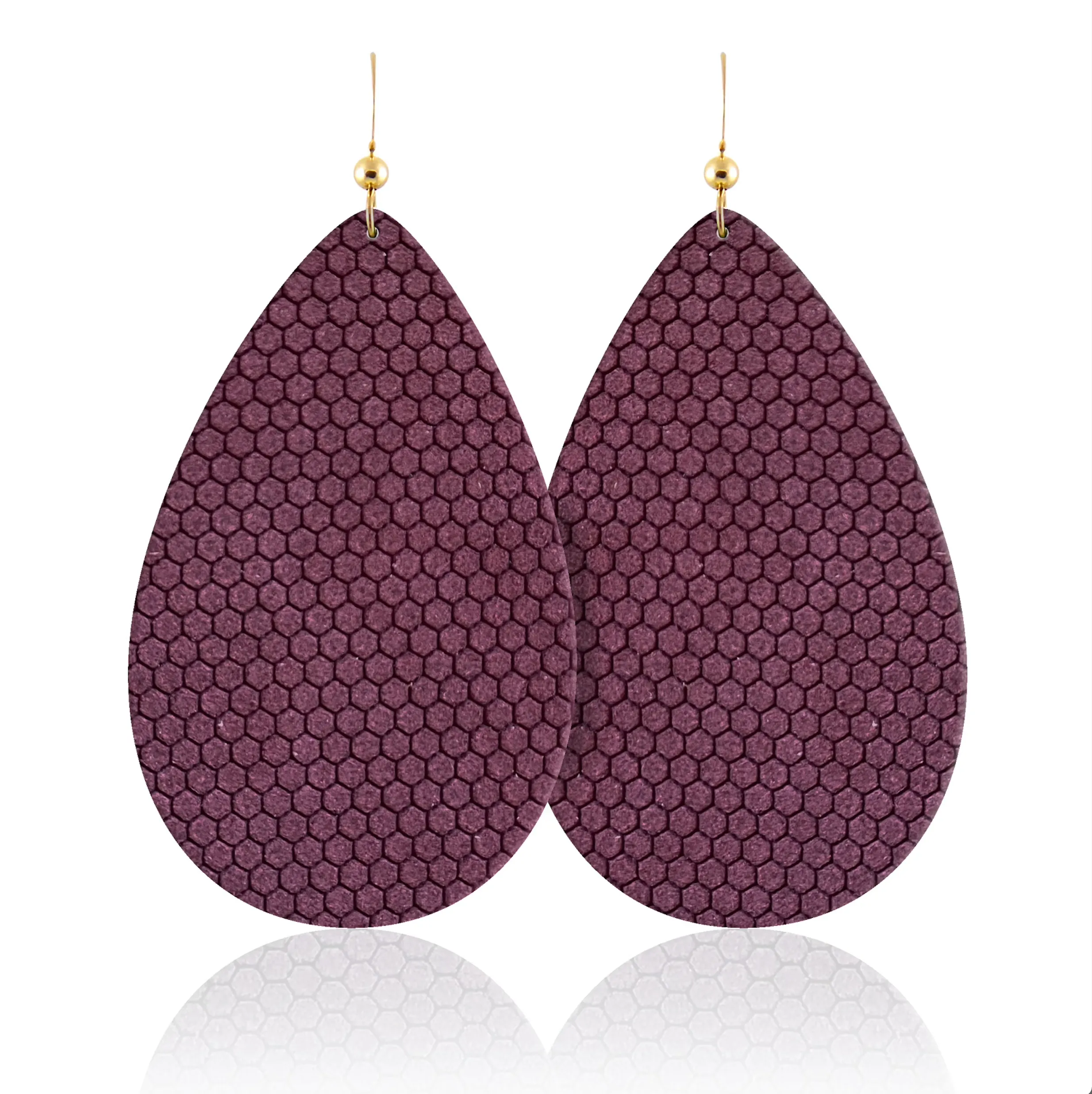 Maroon Textured Teardrops
