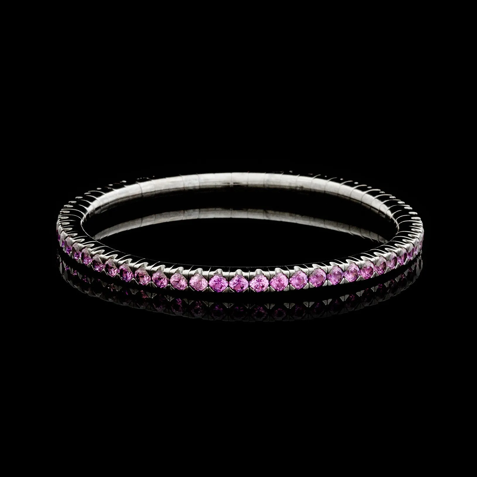Mattia Cielo Pink Sapphire Black Gold Bracelet
