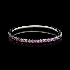 Mattia Cielo Pink Sapphire Black Gold Bracelet