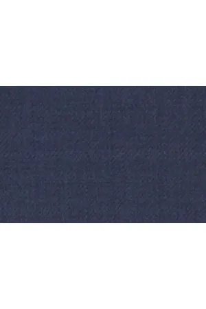 MaxDavoli Solid Blue Plain Front Pants