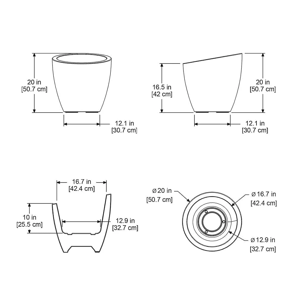 Mayne Modesto Round Planter