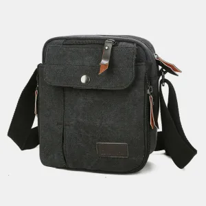 Mens Small Messenger Bag Multi-Slot Travel WorK Canvas Shoulder Bag