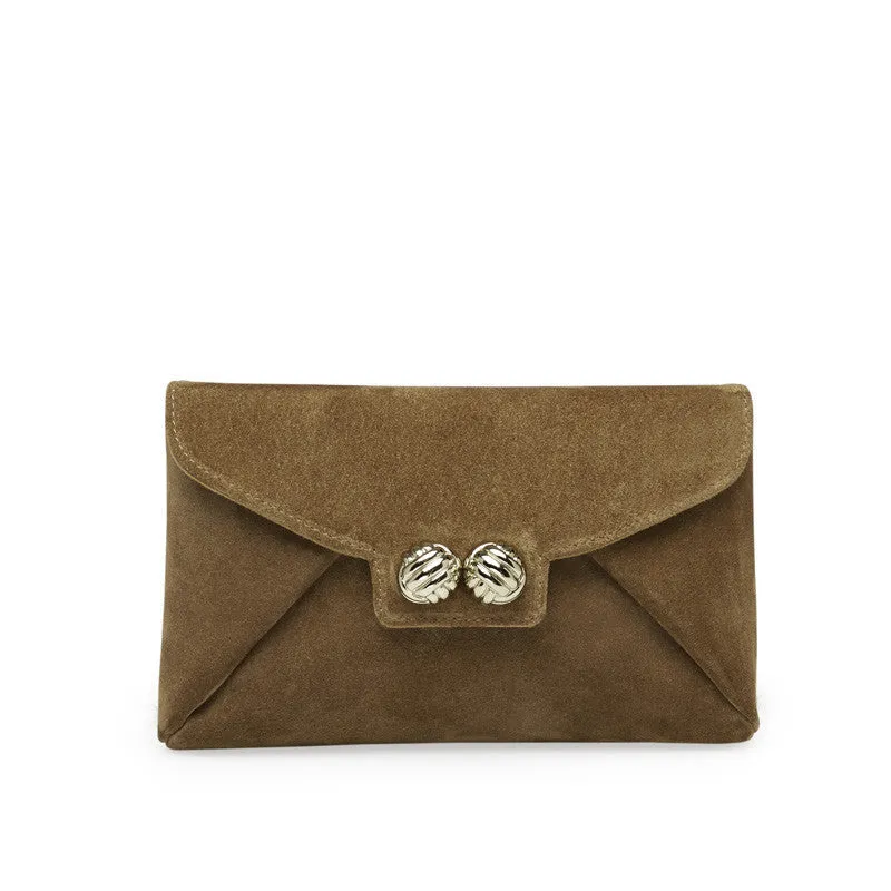Mercer cognac gold clutch
