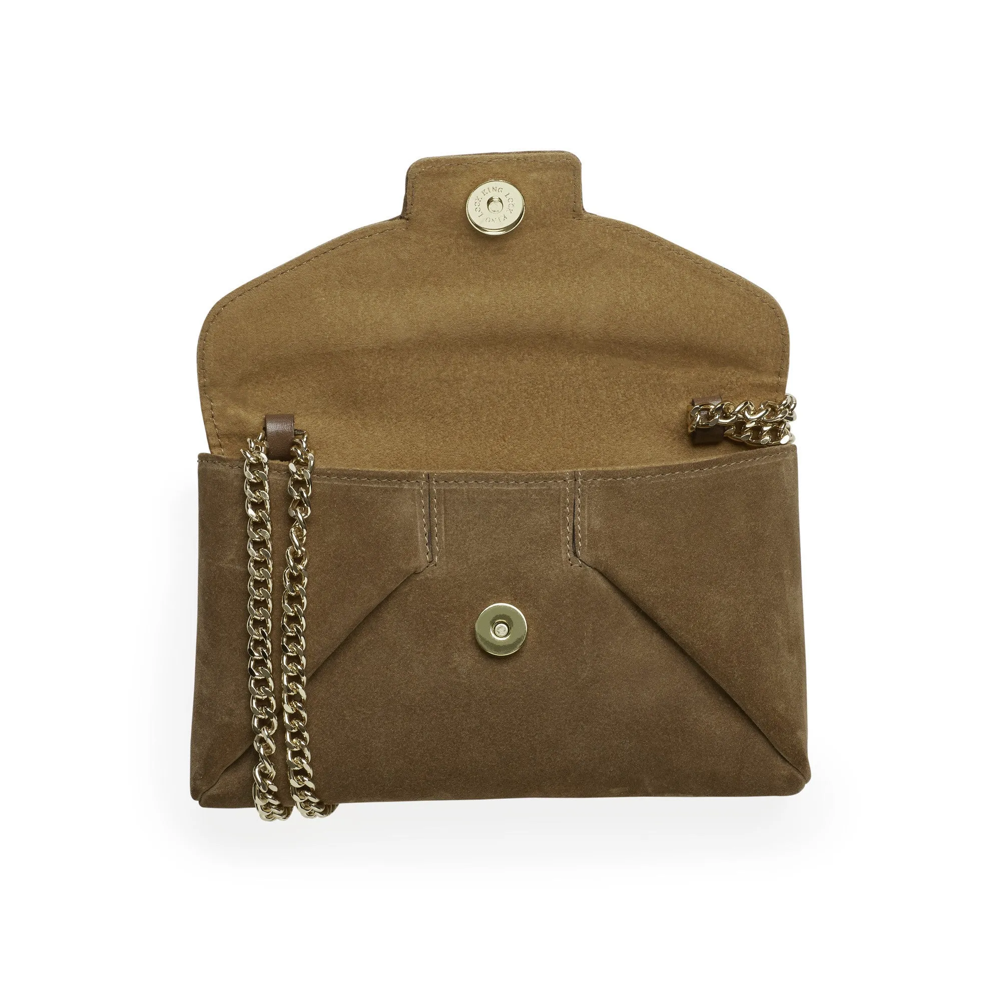 Mercer cognac gold clutch
