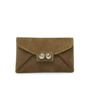 Mercer cognac gold clutch